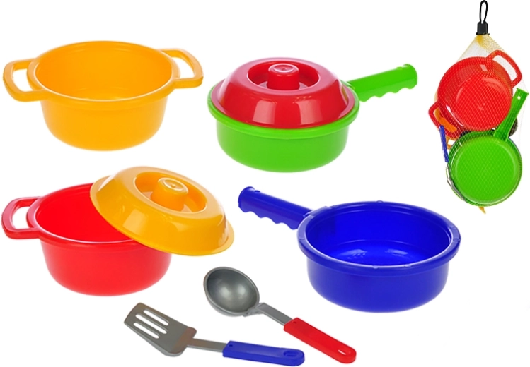 Mikro Trading set di stoviglie in plastica per bambini in rete - 1 pezzo