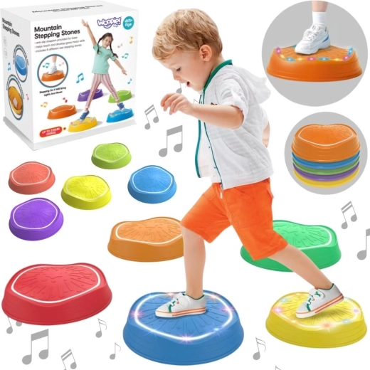 Woopie pietre di equilibrio interattive con suono e luce 5 pz