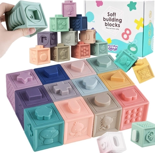 Woopie Blocchi sensoriali per bambini e giocattolo da riporre