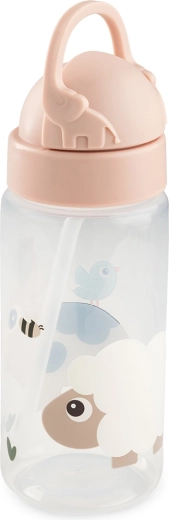 Done by Deer borraccia con cannuccia Tiny farm rosa 350 ml
