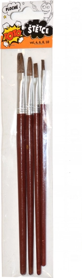 Set di pennelli piatti per scopi artistici e pittorici