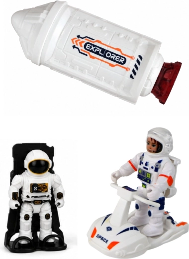 Astronauti e modulo Explorer per il gioco di ruolo