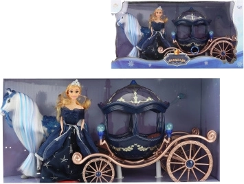 Cavallo con carrozza a batteria per bambini 3+