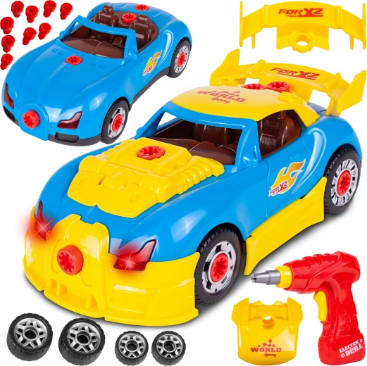 Auto Bugatti smontabile con cacciavite elettrico per bambini