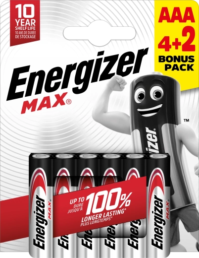 Batterie alcaline Energizer Max AAA - 6 pezzi
