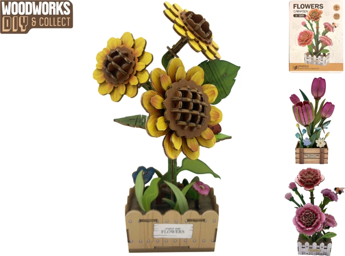 Costruzione in legno a forma di fiore Woodworks