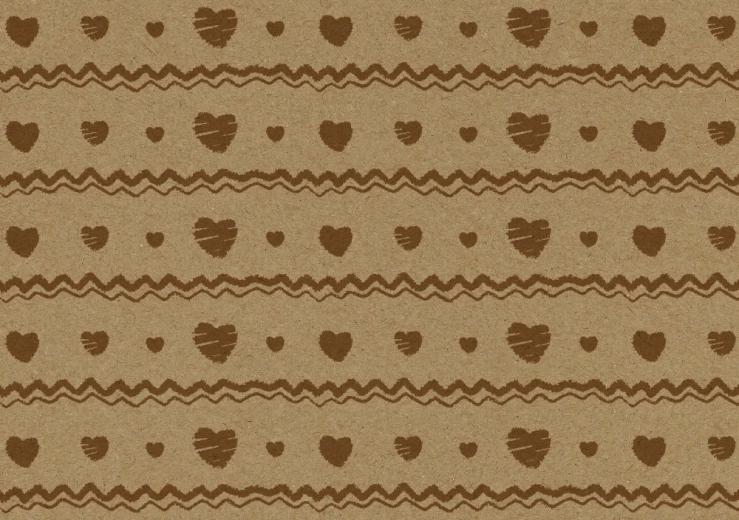 Busta colorata C6 kraft con motivo a cuoricini