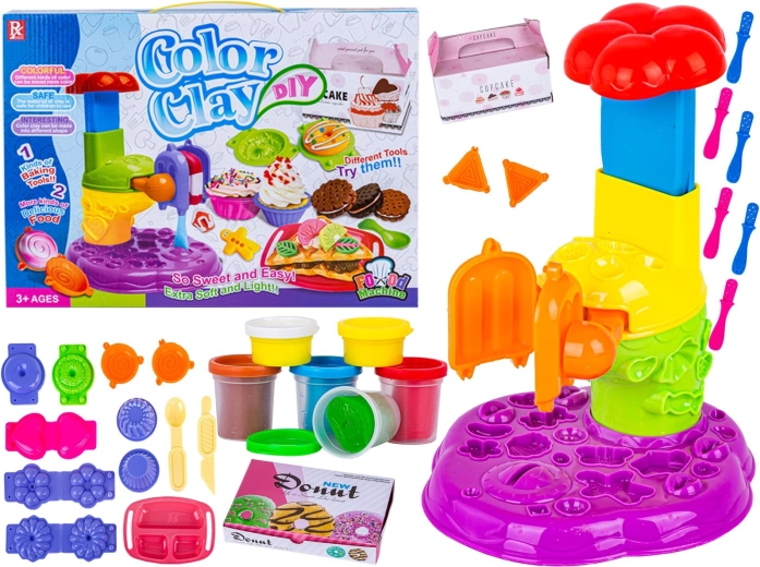 Macchina per creare biscotti, muffin, donut e gelato con pasta modellabile e accessori