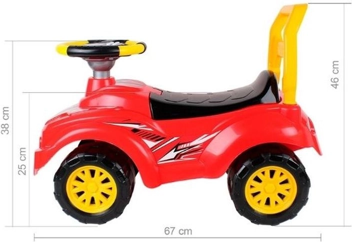 Cavalcabile per bambini Technok con volante elettronico e vano portaoggetti