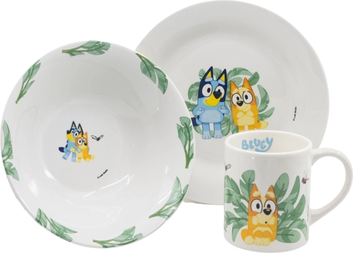 Bluey set regalo di piatto, ciotola e tazza (3 pezzi)
