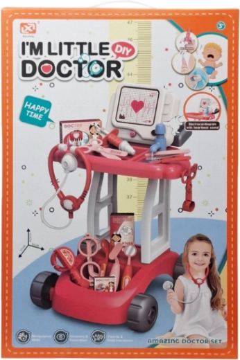 Carrello medico per bambini con accessori, luci e suoni