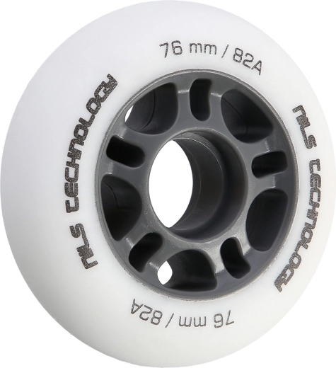 Ruote opache per pattini in linea NILS Extreme 76 mm 82A, bianche, set da 4 pz