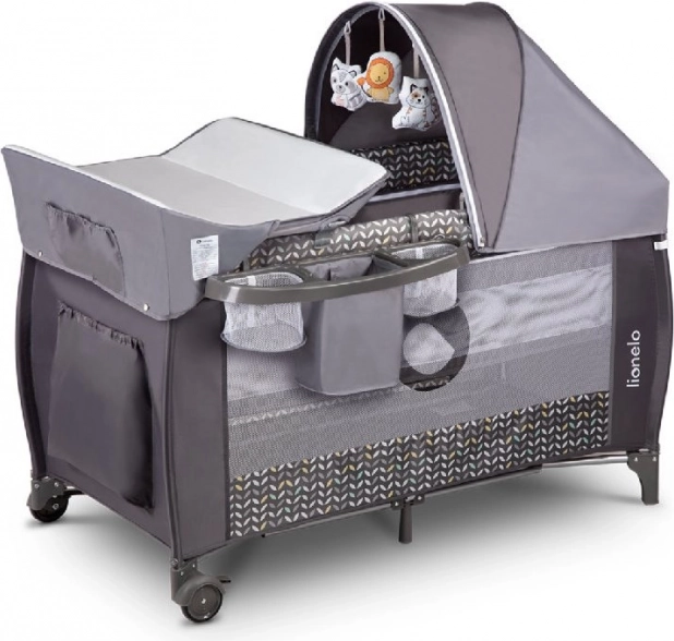 Lettino da viaggio Sven Plus di Lionelo – Grigio