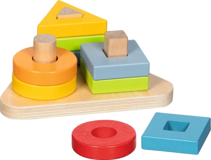 Gioco in legno triangolare di smistamento e impilamento - 1 pezzo