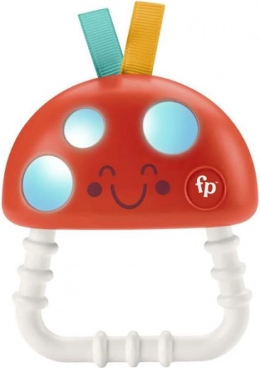Fisher-Price massaggiagengive e sonaglio Fungo, silicone luminoso 2 in 1