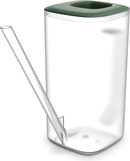 Annaffiatoio TUBI 1,6 l – trasparente, elementi verde scuro