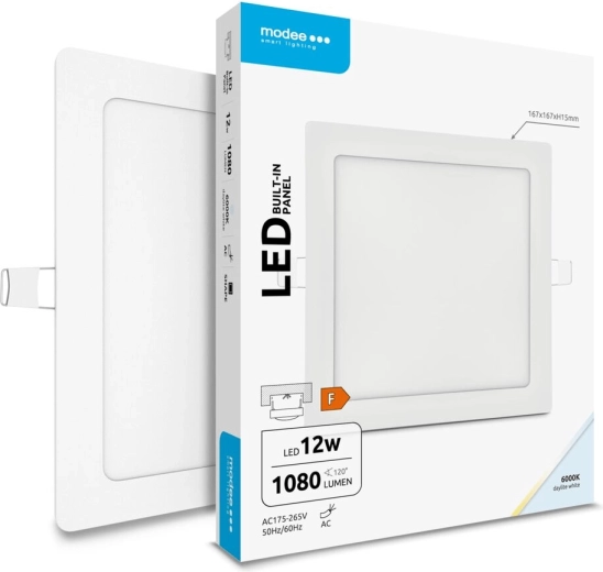 Pannello LED incassato quadrato Modee Lighting 12 W bianco freddo 1080 lm