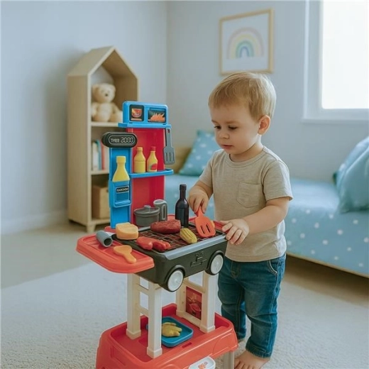 Carrellino barbecue portatile con ruote