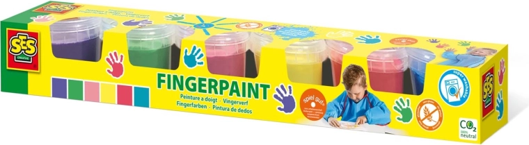 Colori a dita per bambini 6×110 ml – SES Creative
