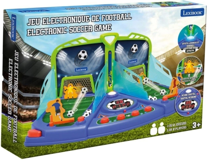 Lexibook calcio da tavolo elettronico con luci e suoni per 2 giocatori