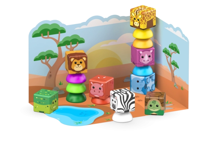 Animaletti del safari per un gioco ricco di fantasia