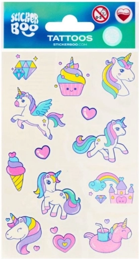 Tatuaggi per bambini con unicorni