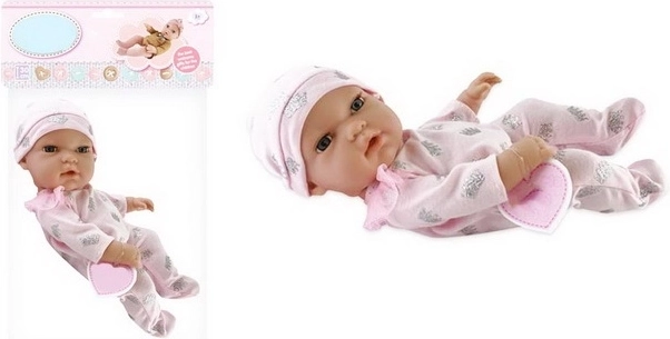 Bambola neonata di 30 cm con abbigliamento rosa