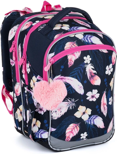 Zaino scolastico Topgal COCO con motivo piuma