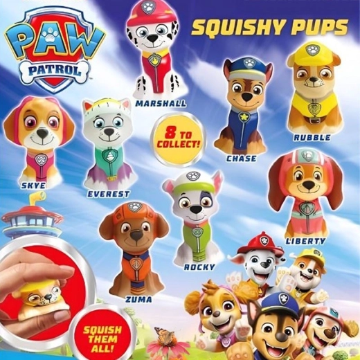 Paw Patrol squishy in capsula - 1 pezzo