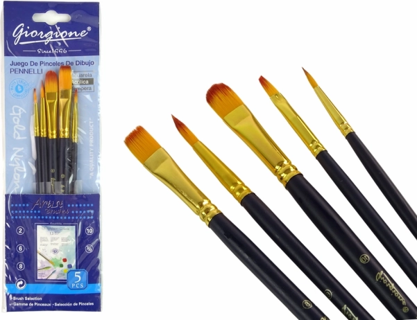 Set di pennelli artistici 5 forme