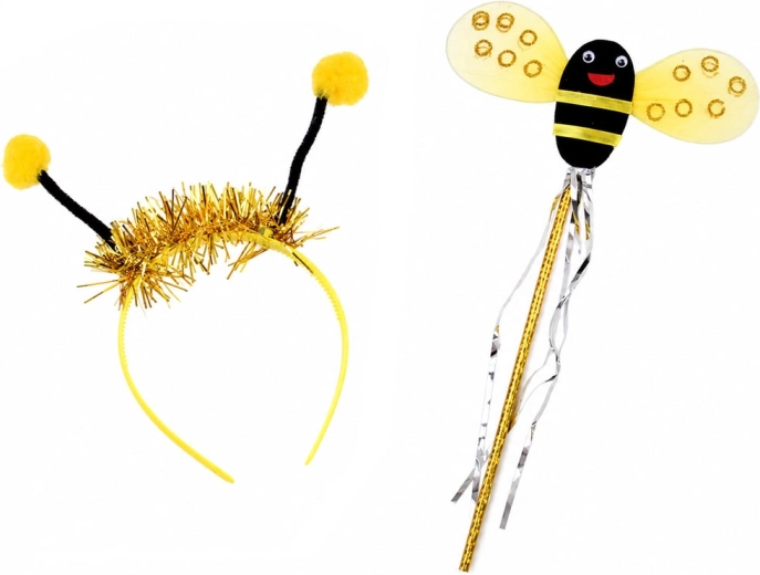 Cerchietto con antenne e bacchetta magica come accessorio