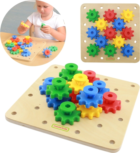 Tavola Montessori in legno Masterkidz con ingranaggi