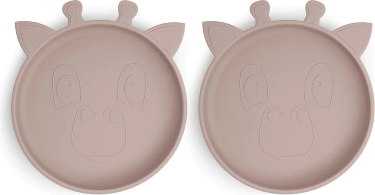 NUUROO Akila piatto in silicone Giraf Woodrose (2 pz)