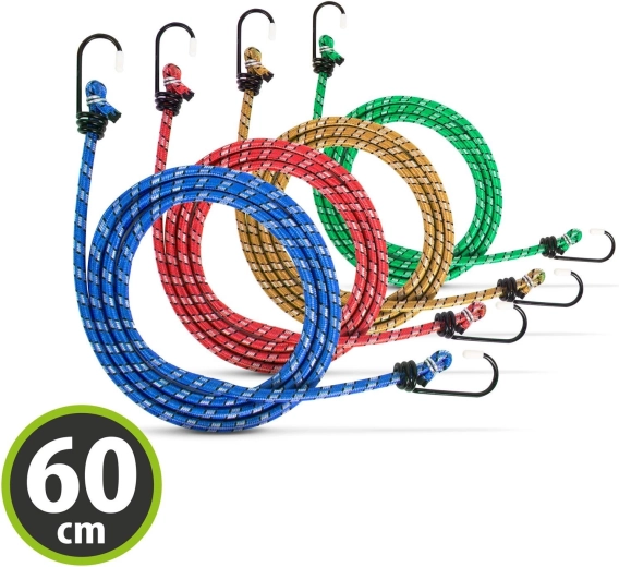 Set di elastici fermacarico a ragno da 60 cm, 4 pezzi
