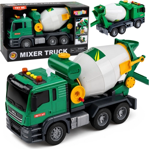 Autobetoniera Mixer Truck con luci e suoni, verde