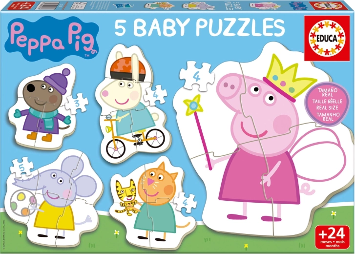 Baby puzzle Peppa Pig 5in1 (3–5 pezzi)