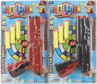 Pistola di plastica con proiettili in schiuma per bambini