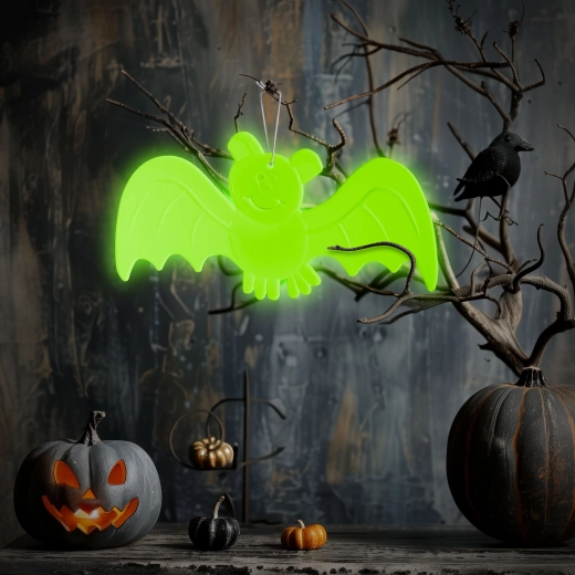 Decorazione fosforescente di Halloween a forma di pipistrello 20 × 10 cm