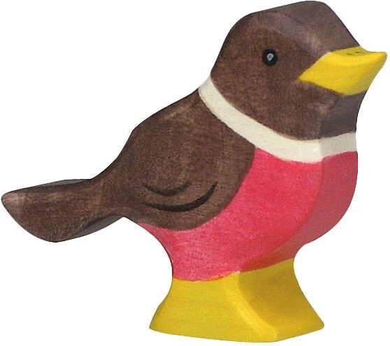 Holztiger figurina in legno pettirosso (robin) - 1 pezzo