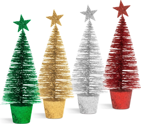Mini albero di Natale con superficie glitterata 18 cm - 1 pezzo