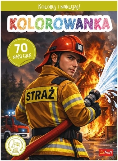 Strażak OSP: album da colorare con adesivi