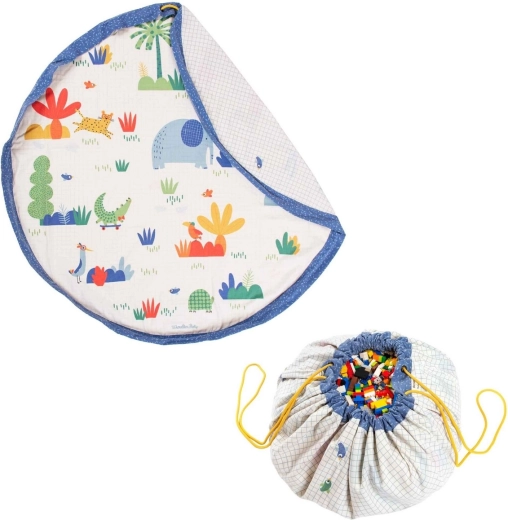 Play&Go Noomad originale tappeto da gioco e sacco portagiochi Moulin Roty Toupitis