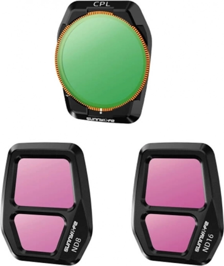 Set di filtri Sunnylife per droni AIR 3S - CPL, ND8 e ND16