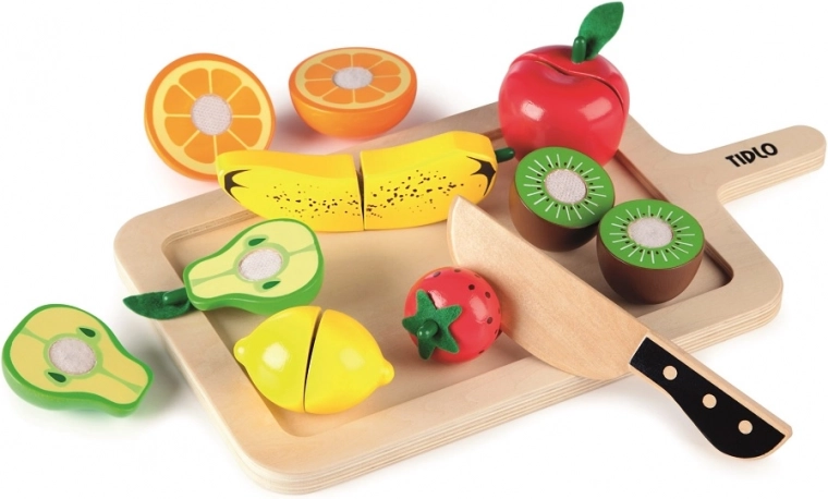 Tagliere in legno Tidlo con frutta per bambini