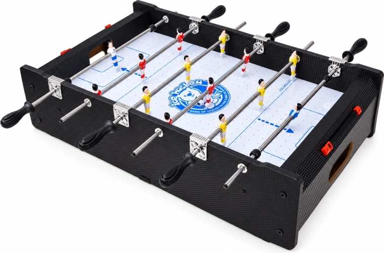 Calcio balilla con aste in metallo