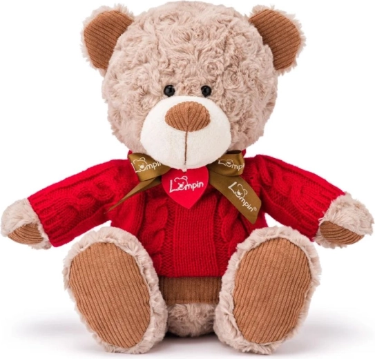 Orsetto di peluche in maglione rosso