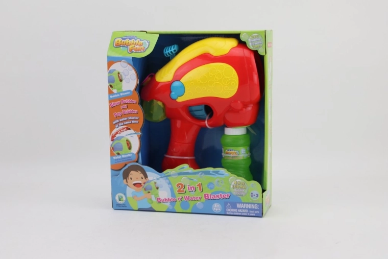 Pistola spara-bolle e pistola ad acqua 2 in 1