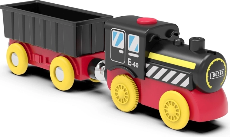 Locomotiva con vagone merci