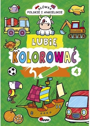 Libro da colorare per bambini Lubię kolorować – vocaboli polacchi e inglesi