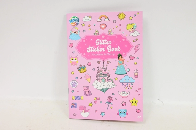 Libricino glitter con adesivi unicorni e sirene rosa